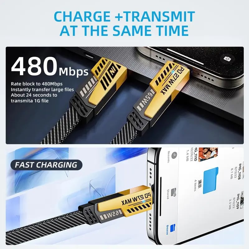 🔥49% Off⚡2-Pack Multiple Ports USB C/USB A Fast Charger Adapter