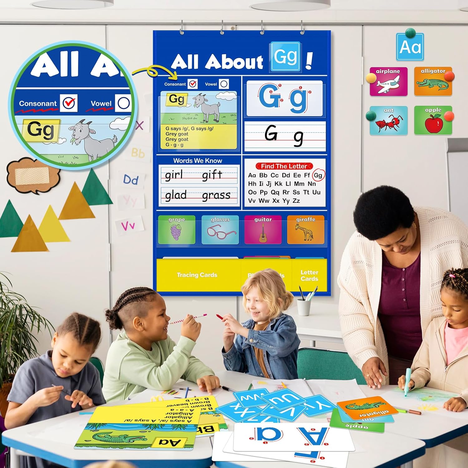 Portable alphabet learning chart