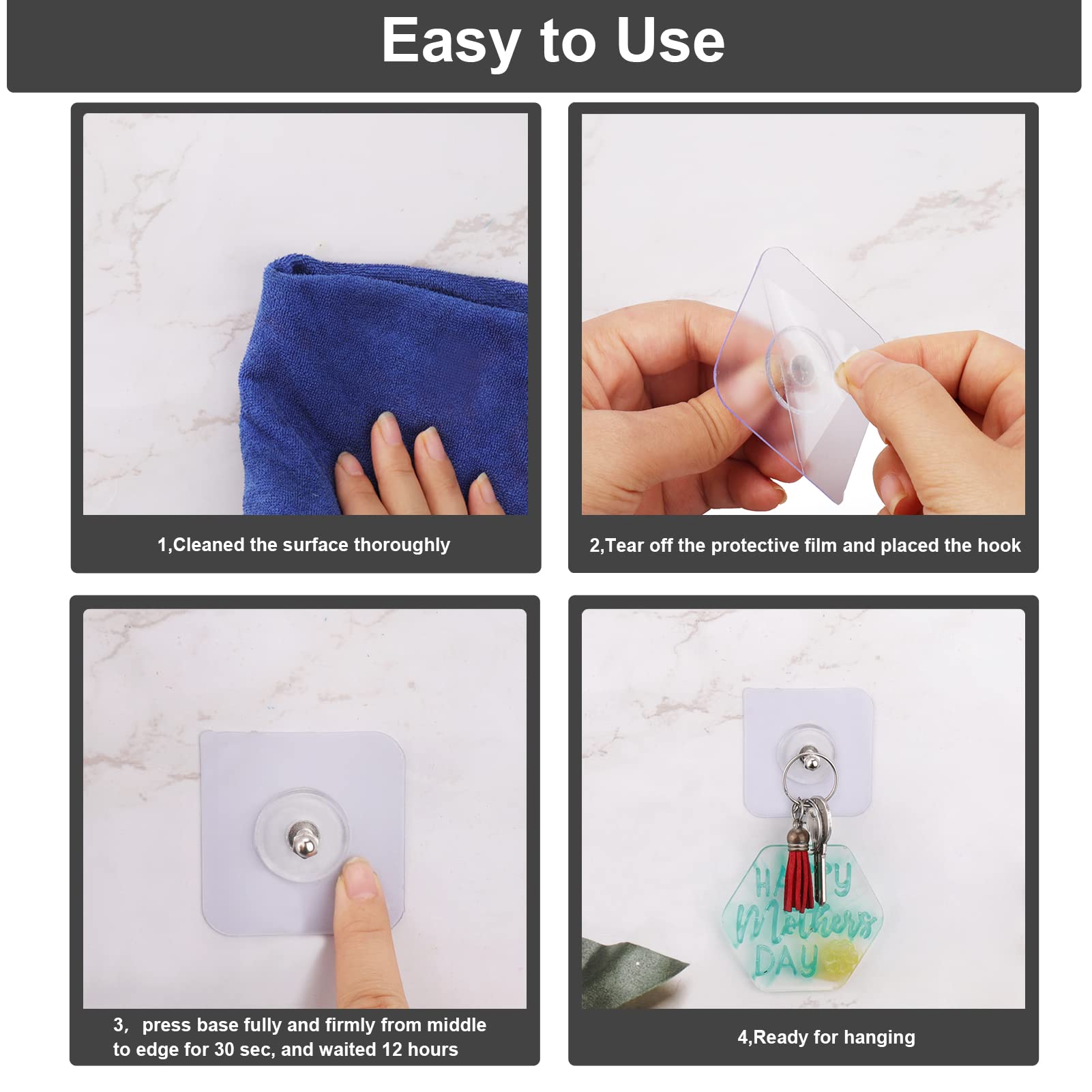 20 Pcs Heavy Duty Adhesive Wall Screws