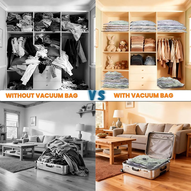 🔥Cordless Travel Vacuum Storage Compression Bag Set✈️