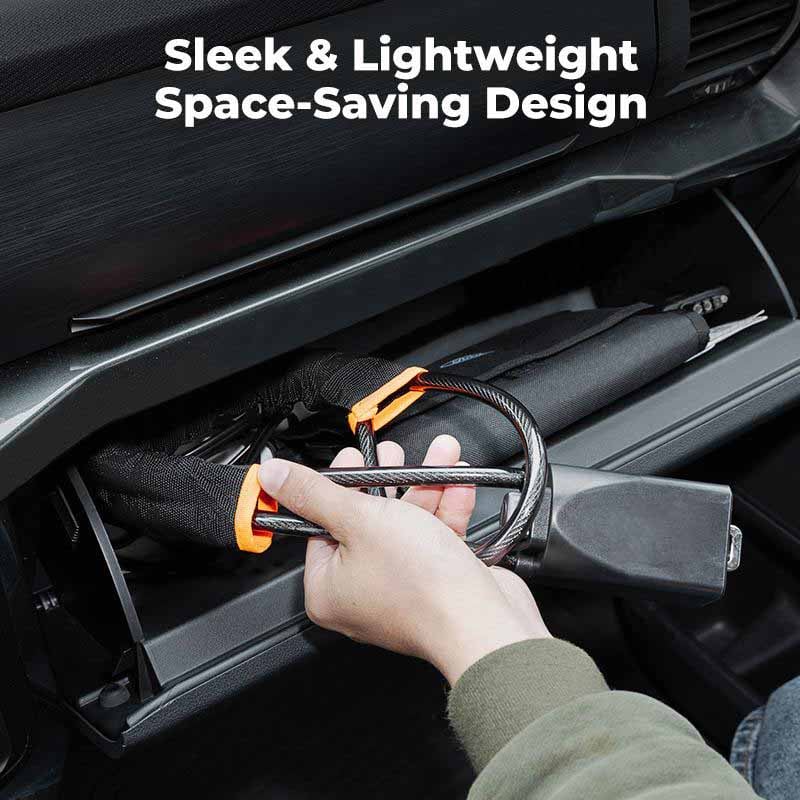 Universal Steering Wheel Lock with Seat Belt Clip (Includes 3 Keys)