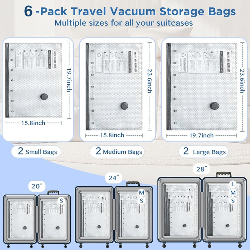 🔥Cordless Travel Vacuum Storage Compression Bag Set✈️