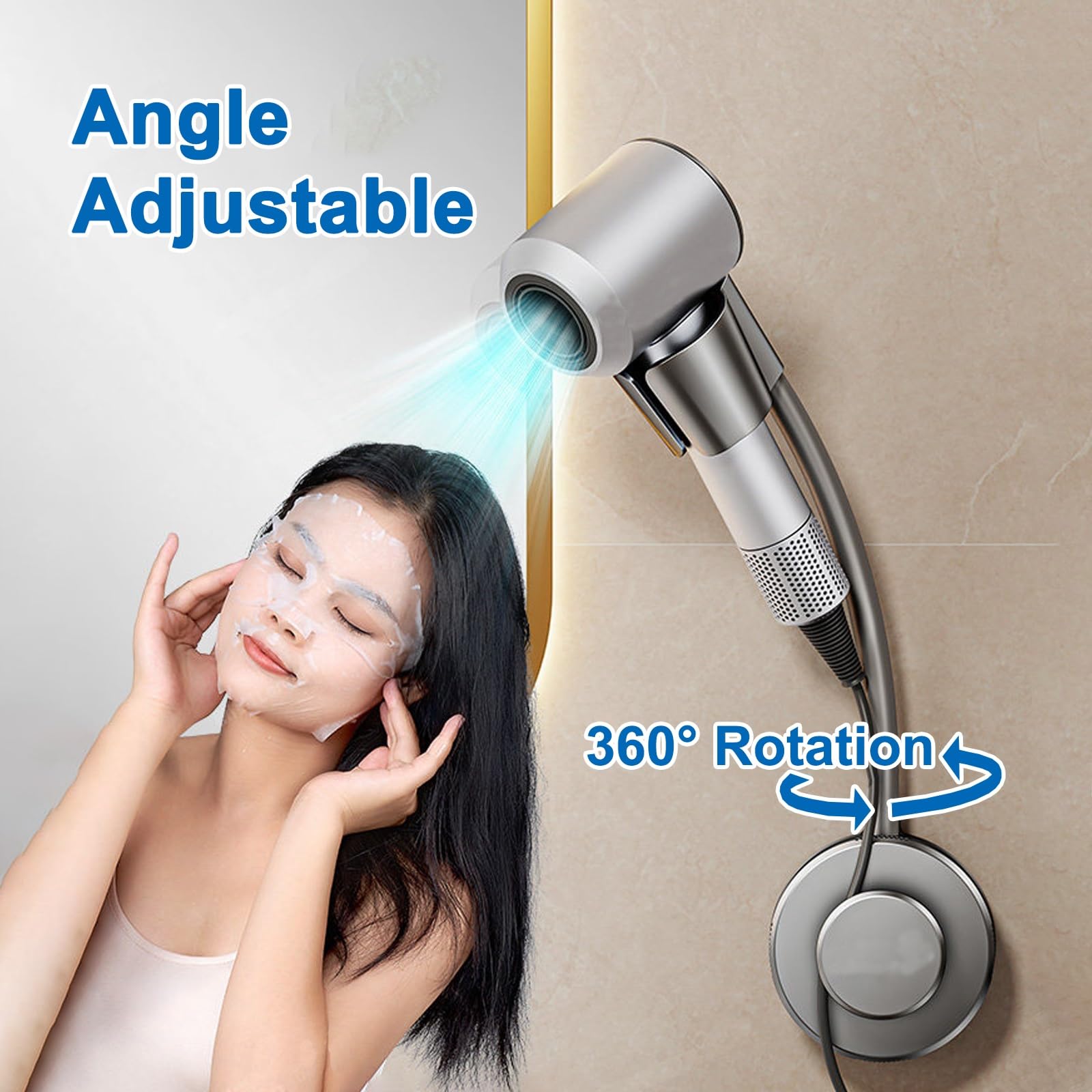 🔥HOT SALE 49% OFF💨Hands-Free Rotating Hair Dryer Holder