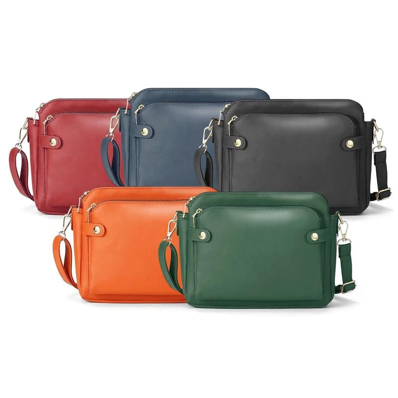🔥49% Off✨Multifunctional Three-Layer Clutch Vegan Leather Crossbody Bag