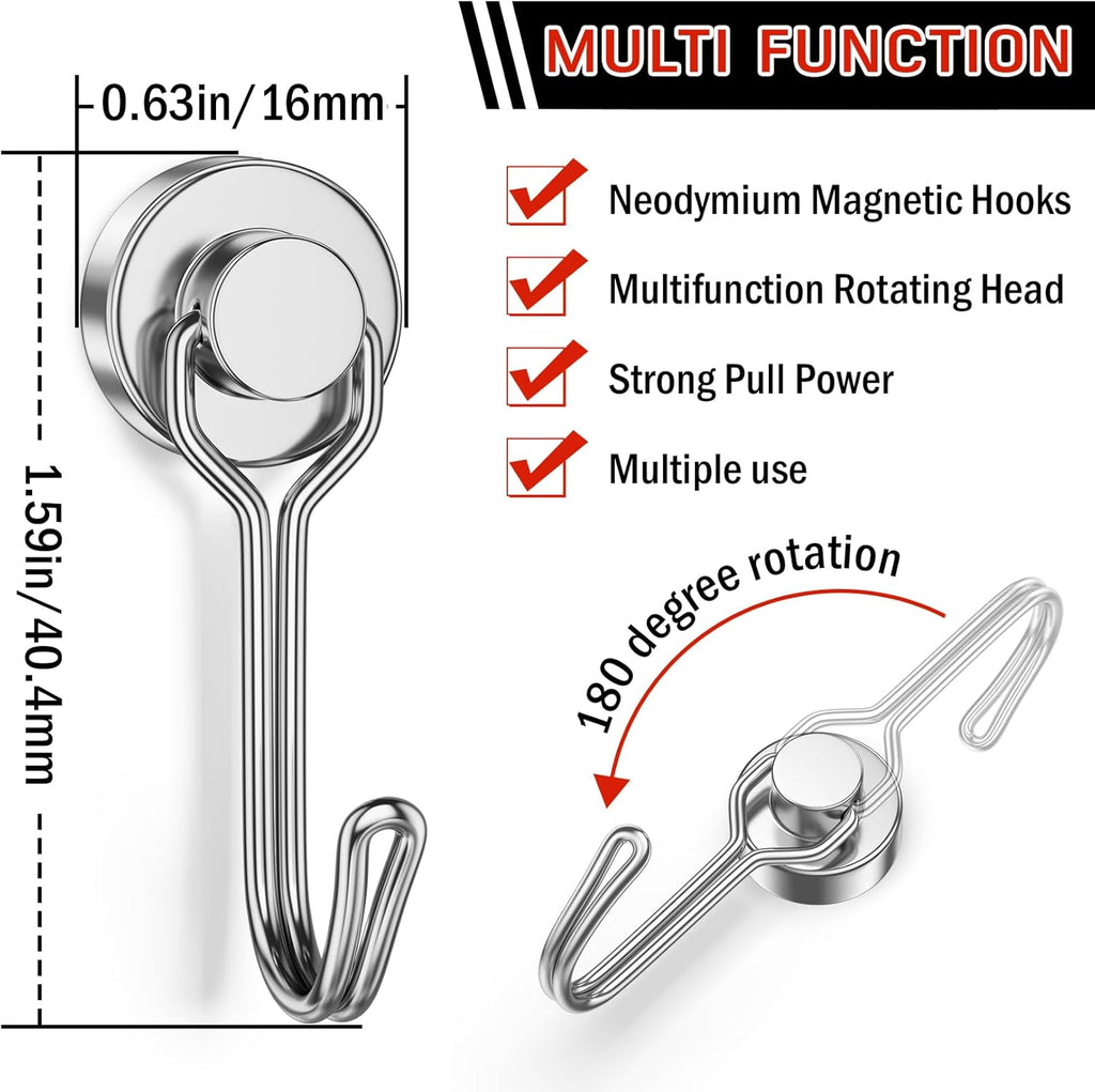 🔥49% Off✨2026 Upgrade Swivel Swing Magnetic Hooks 30LBS
