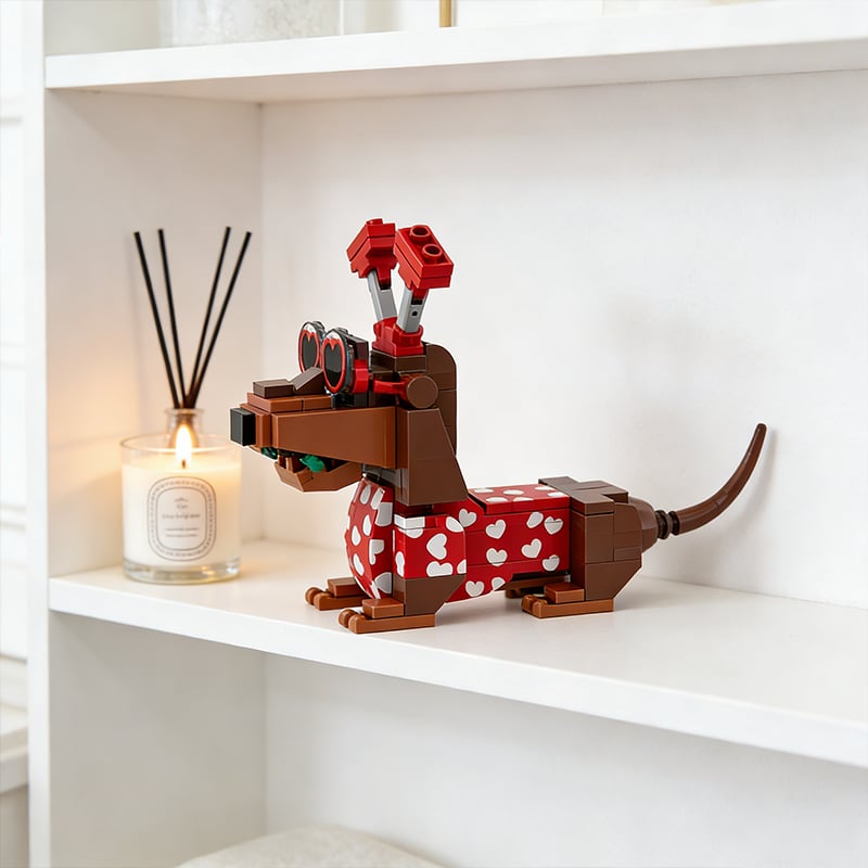 💖 2026 Valentine’s Day Exclusive Dachshund Brick Set 🐕