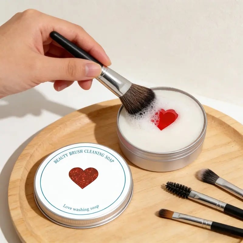 Silicone Makeup Brush Cleaning Pad with Soap