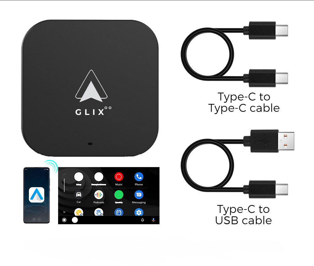 Glixoo Wireless Apple CarPlay & Andriod Auto Adapter